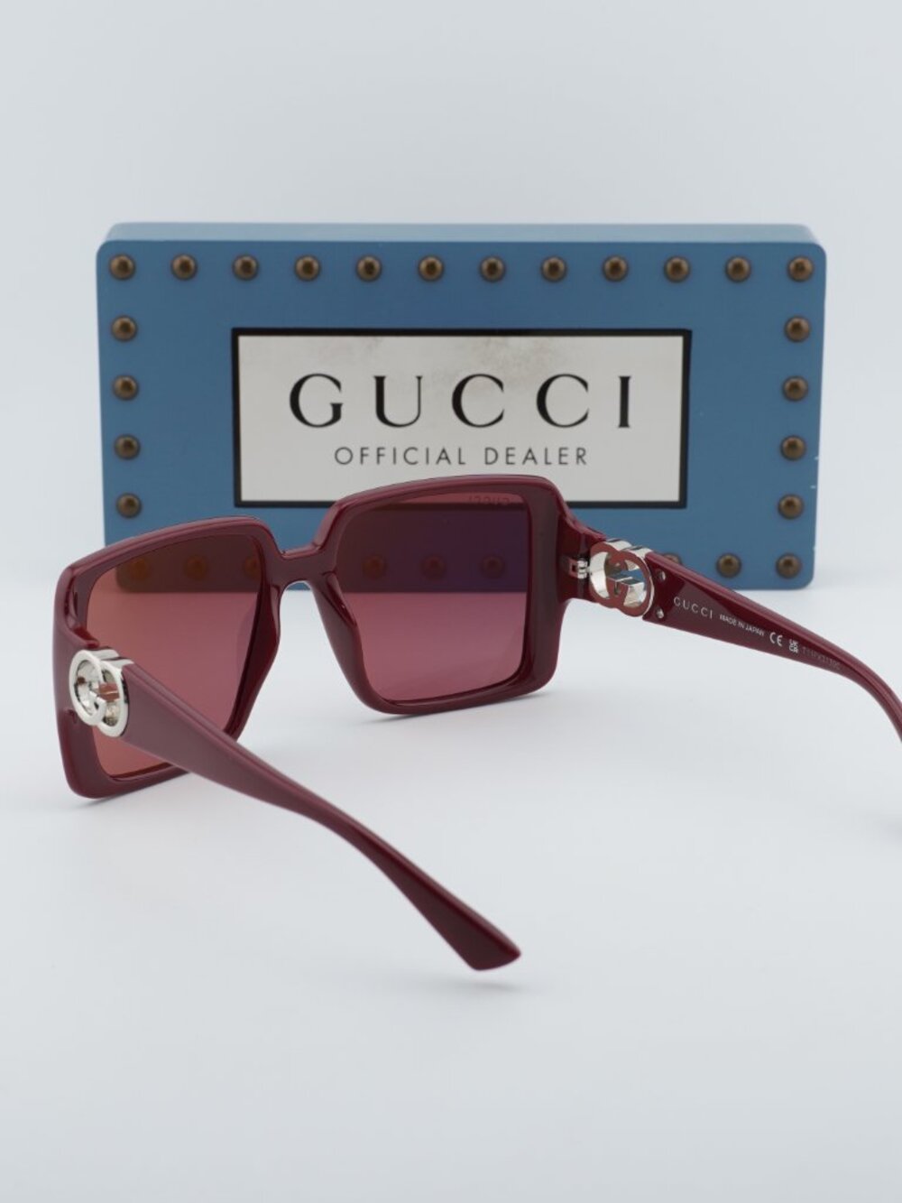 Gucci GG1692S 005 Square Women Sunglasses - Burgundy - Picture 5 of 10
